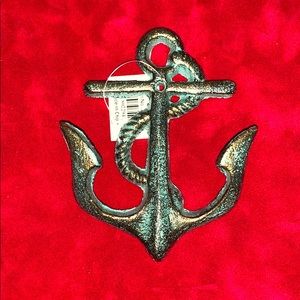 Wrought iron anchor coat hook